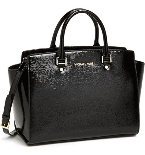 michael kors selma tas wit|michael kors leather satchel.